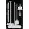 5S Supplies 5S Housekeeping Shadow Board Broom Station Version 11  - Black Board / Gray Shadows  With Broom HSB-V11-BLACK/GRAY-KIT - alternate 1